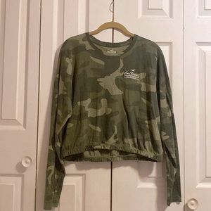 Green Camouflage Hollister crop top